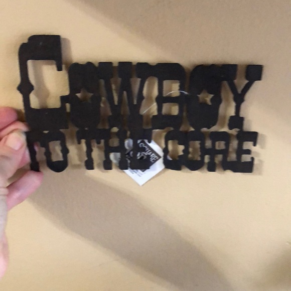 Metal “Cowboy to the Core” sign - Picture 3 of 3